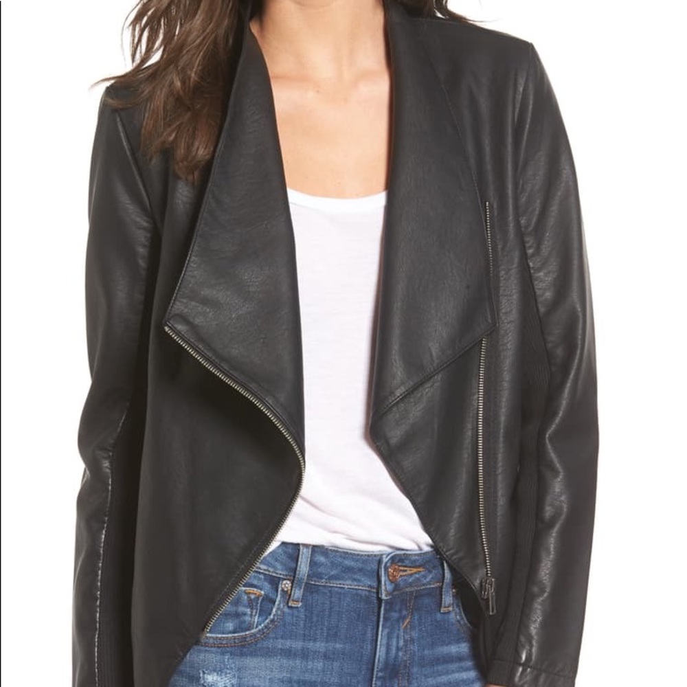 Gabrielle Faux Leather Asymmetrical Jacket